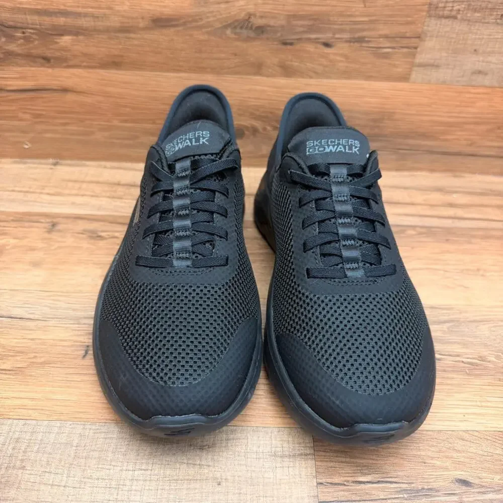 Skechers Go Walk Flex Slip Ins Womens Size 7 Black Sneakers 124836W Wide